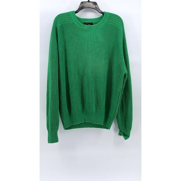 THE DENVER Men's Dark Green Crewneck Long Sleeve Knit Pullover Sweater SZ XL - Picture 1 of 9